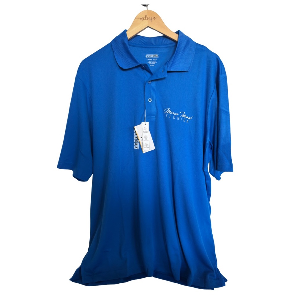 Men’s XXL Blue Polo Shirt NWT Marco Island Florida Souvenir Golf